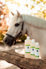 Laden Sie das Bild in den Galerie-Viewer, Natuur Shampoo The Natural Way Laura Cleirens, 100 % natuurlijke shampoo voor paarden met jeuk zomereczeem mok CPL, aloë vera en etherische olie, duurzaam en huidvriendelijk, alle huidtypes, gevoelige huid
