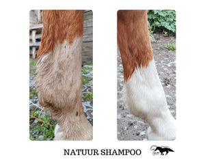 Natuur Shampoo The Natural Way Laura Cleirens, 100 % natuurlijke shampoo voor paarden met jeuk zomereczeem mok CPL, aloë vera en etherische olie, duurzaam en huidvriendelijk, alle huidtypes, gevoelige huid