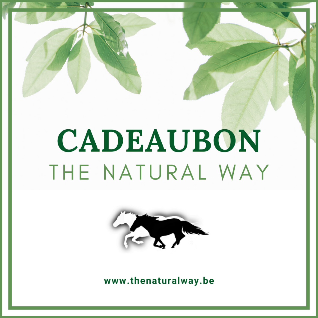 Cadeaubon The Natural Way 100 % natuurlijke en duurzame producten voor paarden, zomereczeem mok CPL